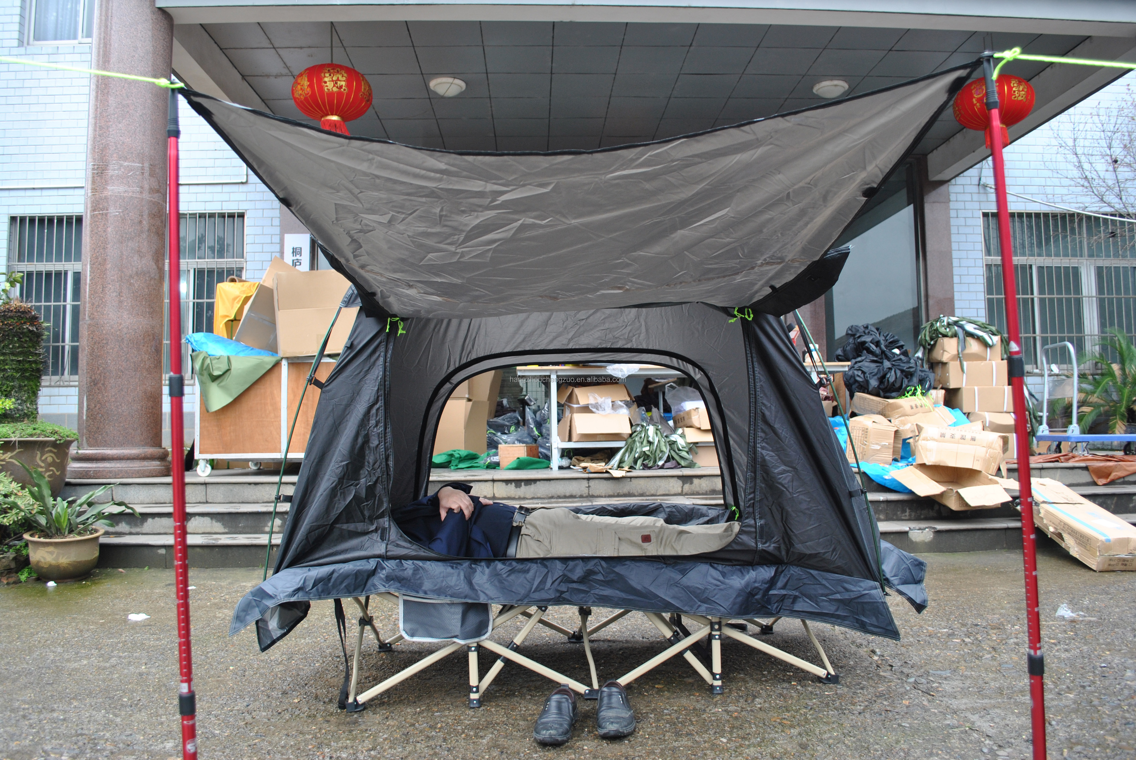 Cheap Goat Tents Just tent! Folding Off The Ground Camping Sleeping Bed tent cot,Camping cot Bed Tent,Camping tent build on cot or use alone Tents 